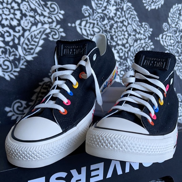 Converse Chuck Taylor All Star OX Black/Hyper Pink/Egret MEN`S - Picture 6 of 16